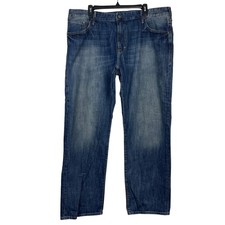 Mavi Jeans Mens Matt Relaxed Straight Leg Mens 40x32 Cotton Denim Blue Jeans Zip
