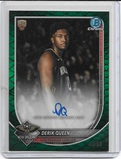2025-26 Bowman NBA Derik Queen Green Reptilian RC Autograph #'d 46/99
