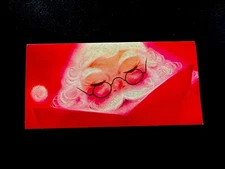 1 VTG NOS Norcross Xmas Greeting Card Charming Old Fashioned Santa Reading W/ 🤓