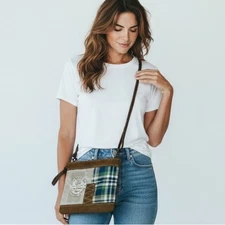 THE MYRA BAG - NANTUCKET HARBOR THEMED - Canvas fabric - Medium size - NWOT S6