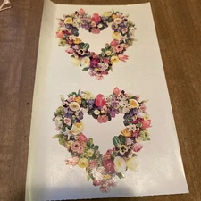 *1999* Vtg + Rare Mrs. Grossman Paper  Heart  wreath Stickers ~