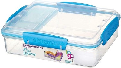 Sistema 975ml Snack Attack Duo To Go 3er Pack - Zufällige Farben
