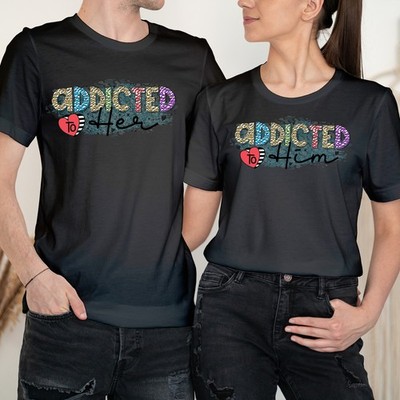 Addicted Happy Valentine's Day Love Goals Paar Liebe passende T-Shirts #VD