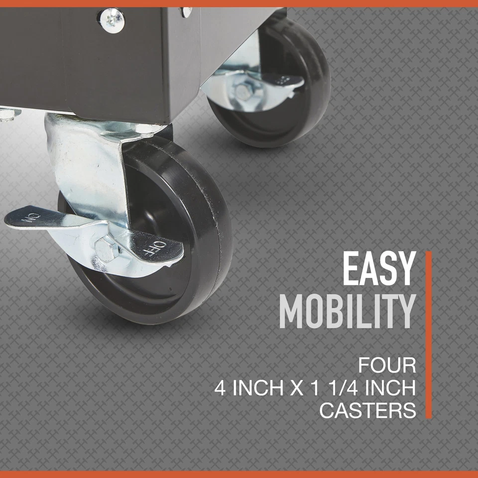 Carro de herramientas Ironton con 2 cajones, 30-1/2 pulgadas L x 14-1/2 pulgadas W x 33 pulgadas H, 350 libras Capacidad Foto 4 de 4