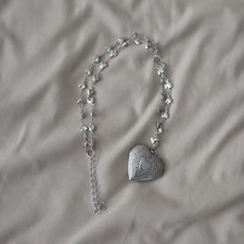 Herz Medaillon Kette 💖 Silber Edelstahl Foto Anhänger Geschenk ✨