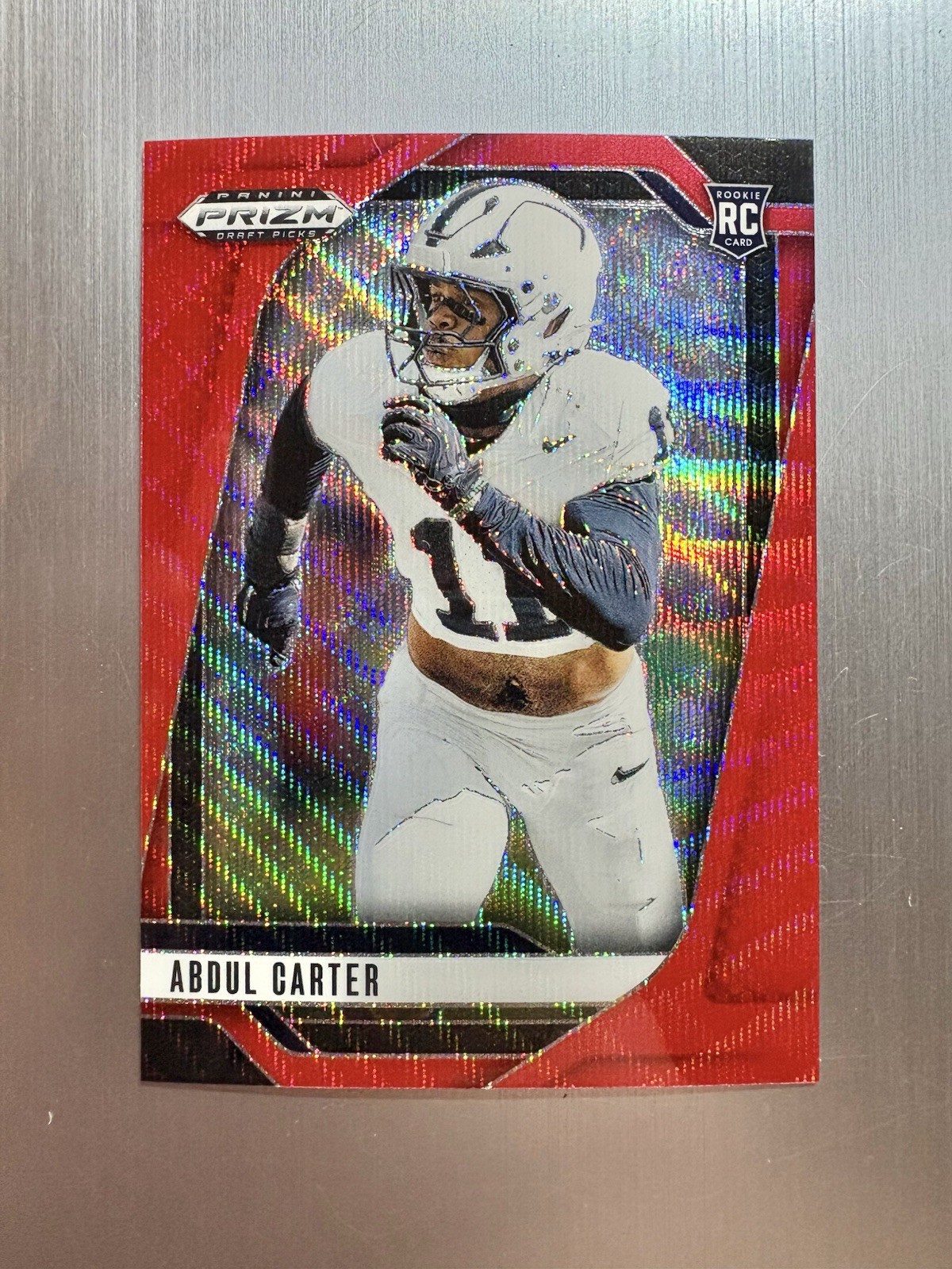 Abdul Carter 2025 Panini Prizm Draft Picks #102 Ruby Wave Prizm Penn State Rc