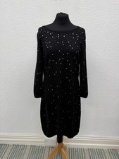 Monsoon Dress Size M Knit Jumper Bodycon Star Print Celestial Long Sleeve New