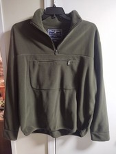 Polo Sport Ralph Lauren Mens Green Fleece Quarter-Zip Pullover Sweater XL