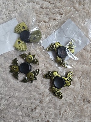 Messing Fidget Spinner 4er Set - Legierung Metall Stressabbau Spielzeug für Kinder & Erwachsene