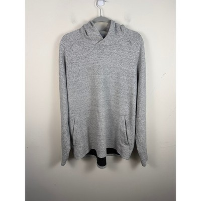 Lululemon At Ease Hoodie Mens XXL Grey Heather Textured Knit Pullover Sweatshirt