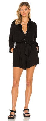 L*Space  (Women's LARGE) Coranado Romper in Black - $130