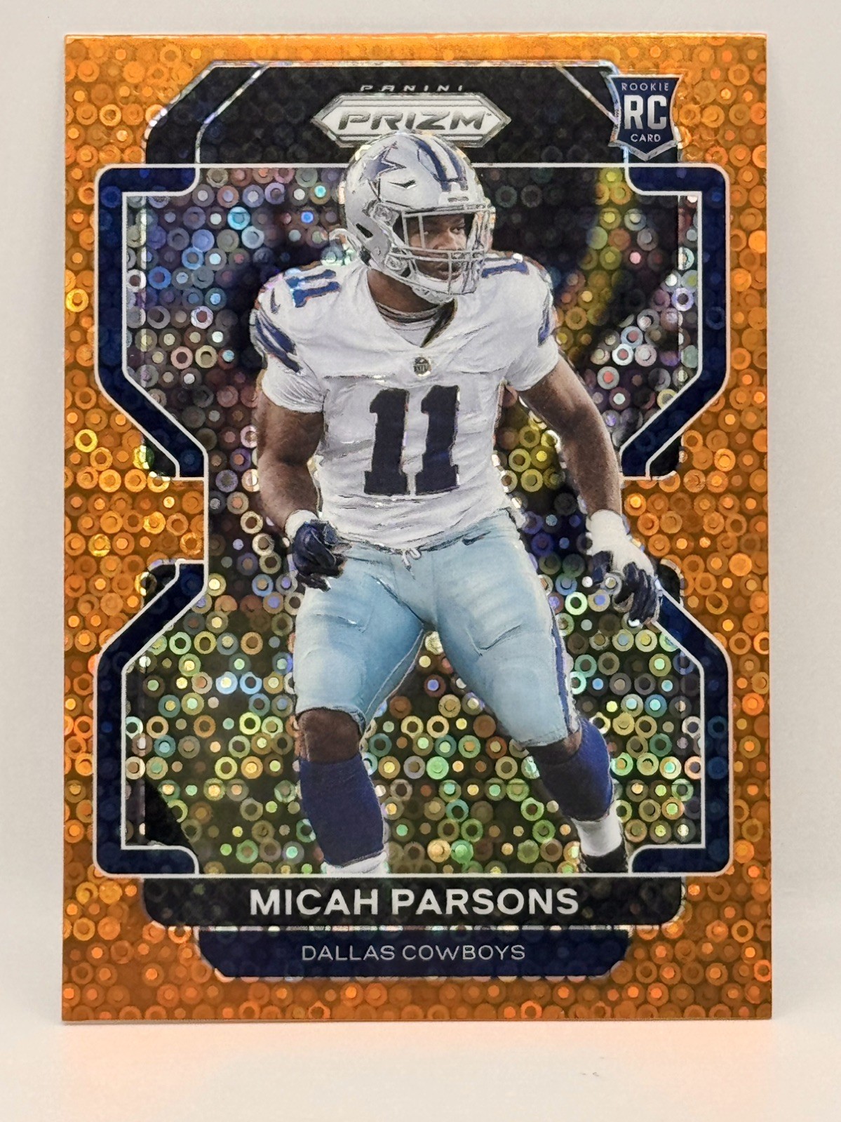 2021 Panini Prizm - Rookie Micah Parsons #382 Orange Disco (RC) Packers Cowboys