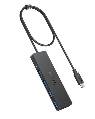 Anker USB C Hub 4 Ports, Multiple 3.0 with 5Gbps Data 2 ft, Black