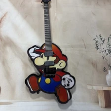 Ship from US  Super Mario shape  Electric Guitar with Floyd Rose Tremolo