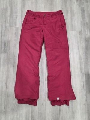 ROXY Womens 5K Silver Ski Snowboard Pants Size L Burgundy Waterproof