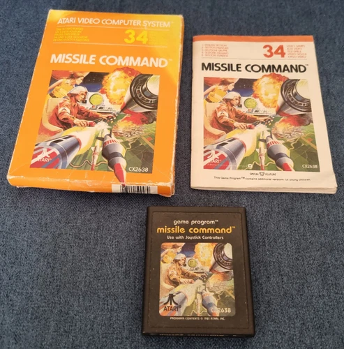 Atari 2600 Game Missile Command Boxed with Manual