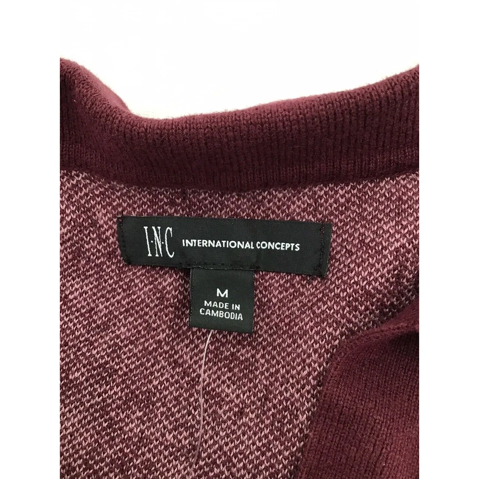 Suéter de manga corta INC International Concepts para mujer talla mediana estampado de cachemira Foto 2 de 4