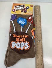 Tootsie Pop Tootsie Roll Pops Print Novelty Crew Socks -One Size, New