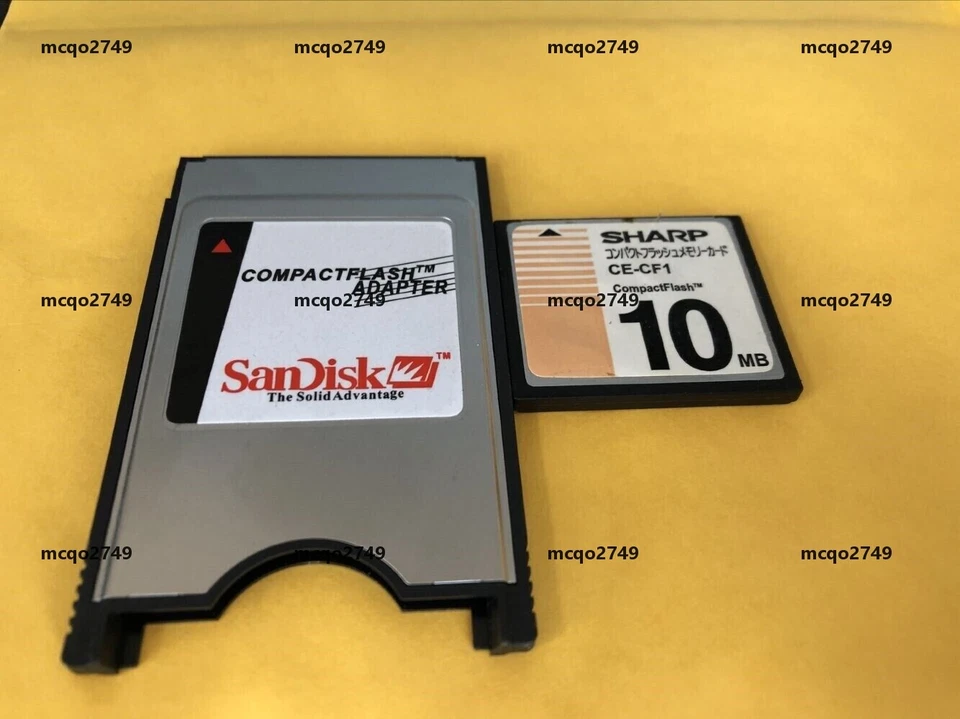 CompactFlash 10MB CF with Compact Flash Card adapter 10M PC PCMCIA Card - Image 2 of 3
