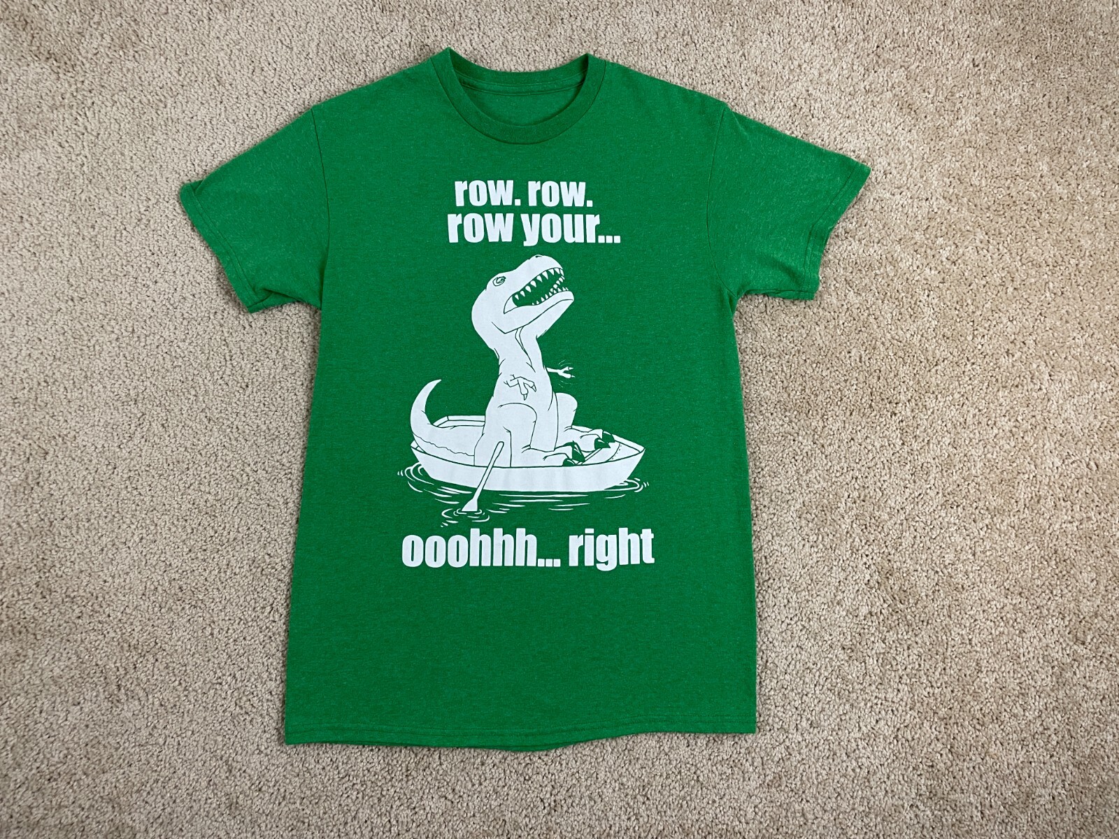 T shirt uomo taglia 32 girocollo costina maglia fila fila tua Ooohh stampa destra verde