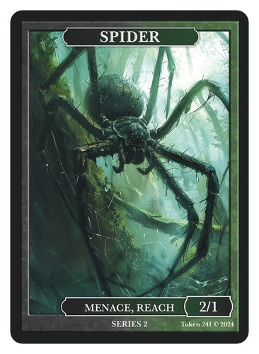 Spider  Token  Givememana Tokens Series 2 Magic the Gathering MTG - Afbeelding 1 van 2