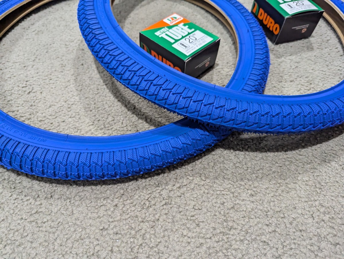 値下げBMX タイヤDURO NYLON 20X2.125 ブルーガム2本セット 希少 BMX タイヤDURO NYLON 20X2.125 ブルーガム2本セット（20
