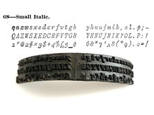 No.68 Small Italic TYPE SHUTTLE Typewriter Hammond Multiplex Varityper 2 12 thumbnail