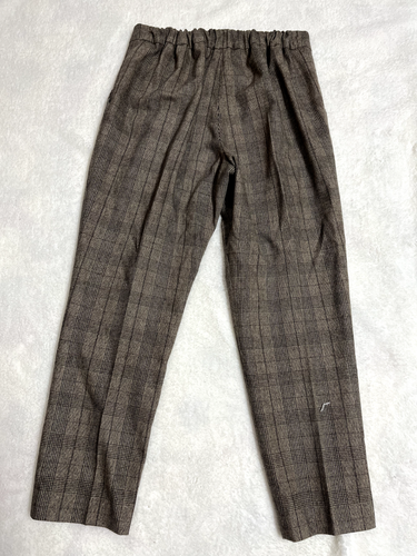 BABATON Cohen Pants Stretchable for Women 6 Brown Plaid Wool Cashmere - Picture 9 of 11