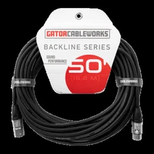 Gator Backline Series XLR Microphone Cable - 50 Foot