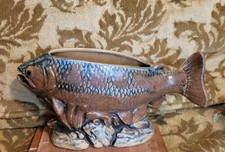 Vintage Trout Planter Fish Planter cabin decor Japan Napcoware 8985