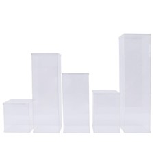 Modern 5x Transparent Acrylic Clear Flower Stand Box Display Rack Wedding Decor