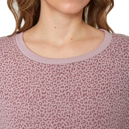 Neu mit Etikett Mondetta Sweatshirt Leopardenmuster weich feuchtigkeitsableitend lockere Passform Oberteil S-3X - Bild 13 von 17