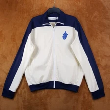 JW ANDERSON Track Jacket Mens Large Cream Colorblock Zip Up Anchor Logo $435