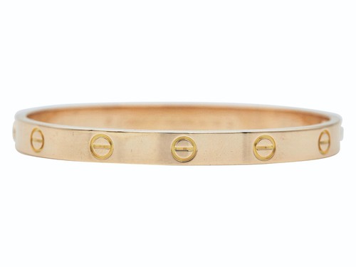 Cartier Love Bracelet 18k Yellow Gold Size 17 Classic Model