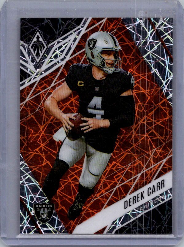 2022 Panini Phoenix #46 Derek Carr Orange Lazer #/75