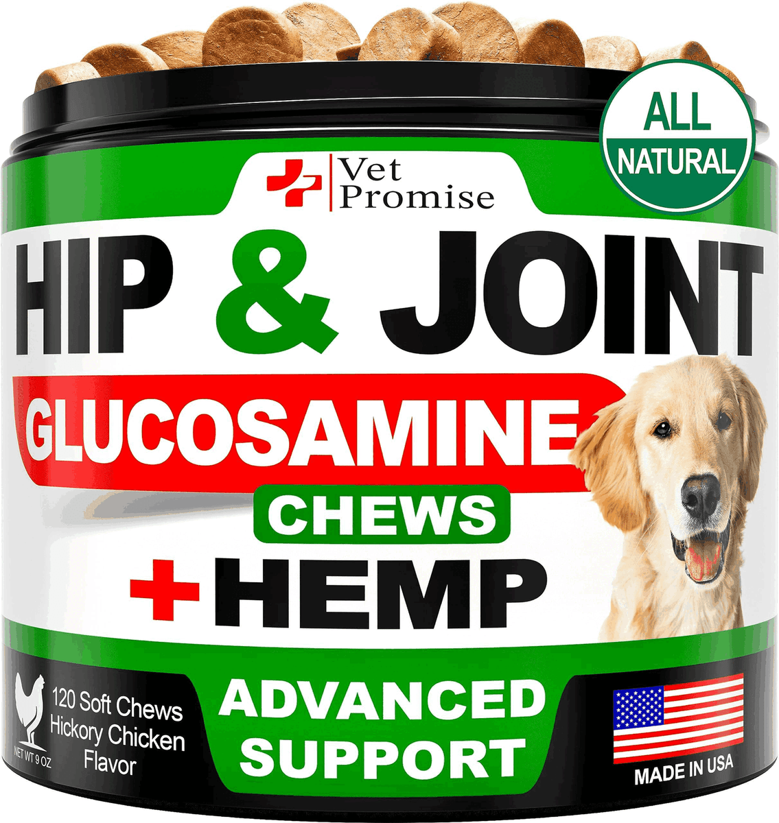 Hemp Hip and Joint Support Supplement for Dogs Glucosamine for