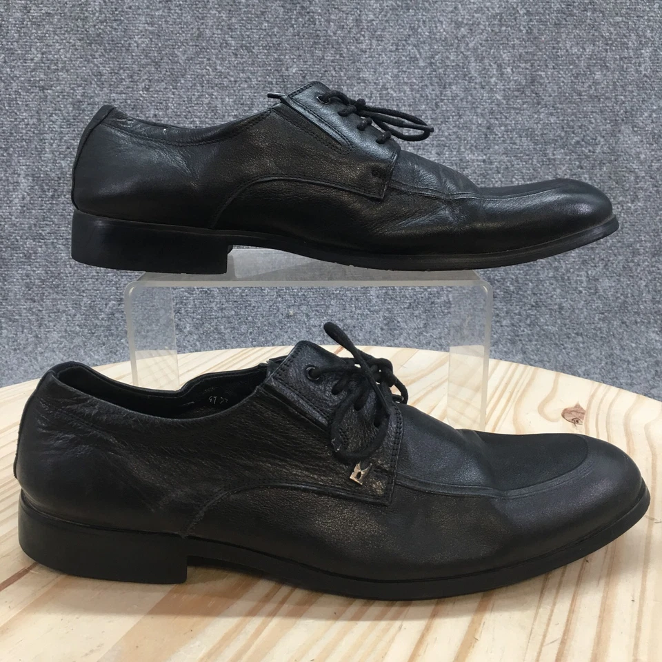 Vestido Moreschi Oxford Para Hombres 8 Negro Con Cordones Punta Redonda Informal Cómodo Cuero Foto 2 de 4