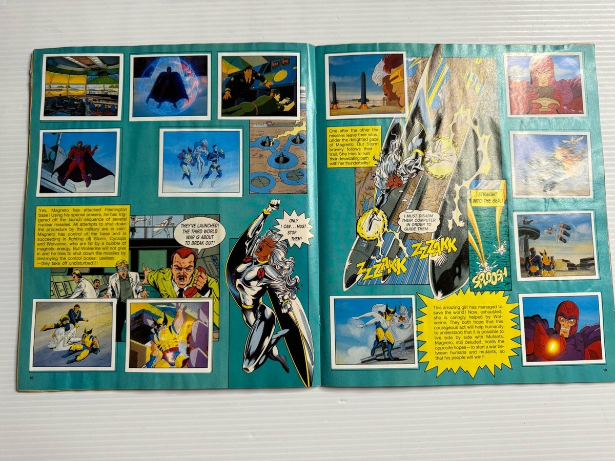 X-Men 1994 Marvel Comics Panini Sticker Album Complete Set Vintage 