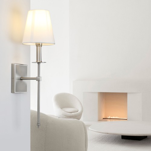 2pcs Vintage Industrial Wall Lamp Sconce White Linen Shade Bedroom Bedside Light - Picture 23 of 29