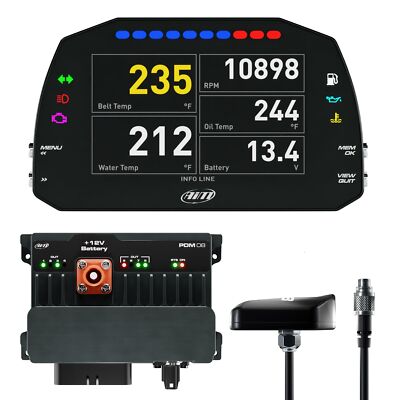 Aim Advanced PDM08/Datenlogger-Kit - 5'''' Display, Straßensymbole - Dach 4 m GPS