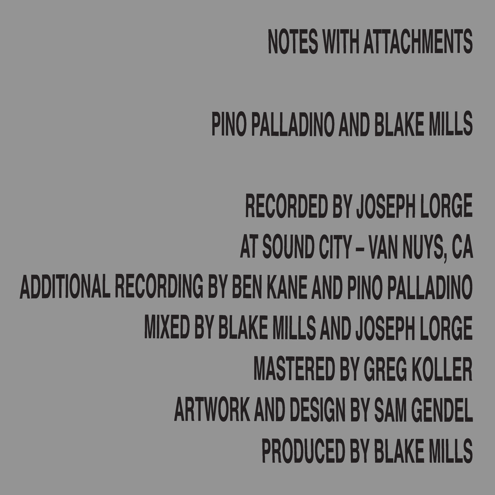 Pino Palladino & Blake Mills Notes With Attachments (CD) Album
