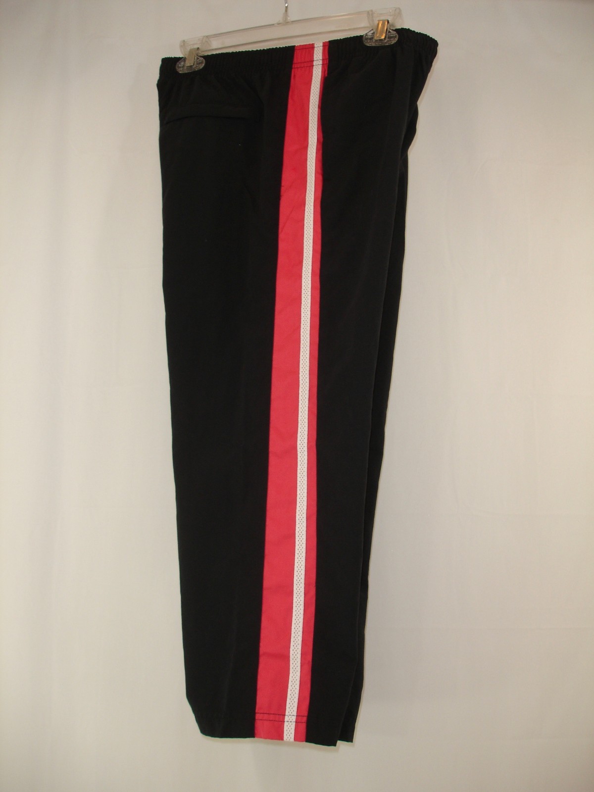Nike Women's S (4-6) Black Pink White Stripe Capri Track Yoga Pants Walk Run thumbnail 4
