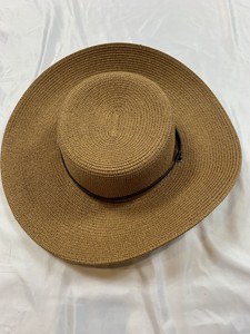 Women's Brown Braided Sun Hat with 50 