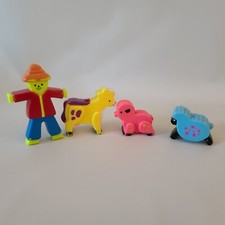 Fisher Price Model 166 1973 Farm Crib Mobile Sheep Cow Farmer Pig Parts