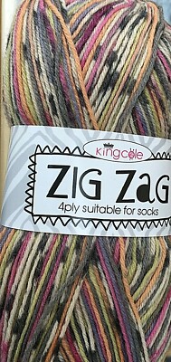 King Cole 783473 Zig Zag Fil De Cirque 4 Plis – 420 M, 100 G