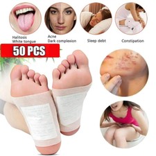 50PCS Detox Foot Patches Foot Pads Body Toxins Feet Slimming Cleansing Herbal