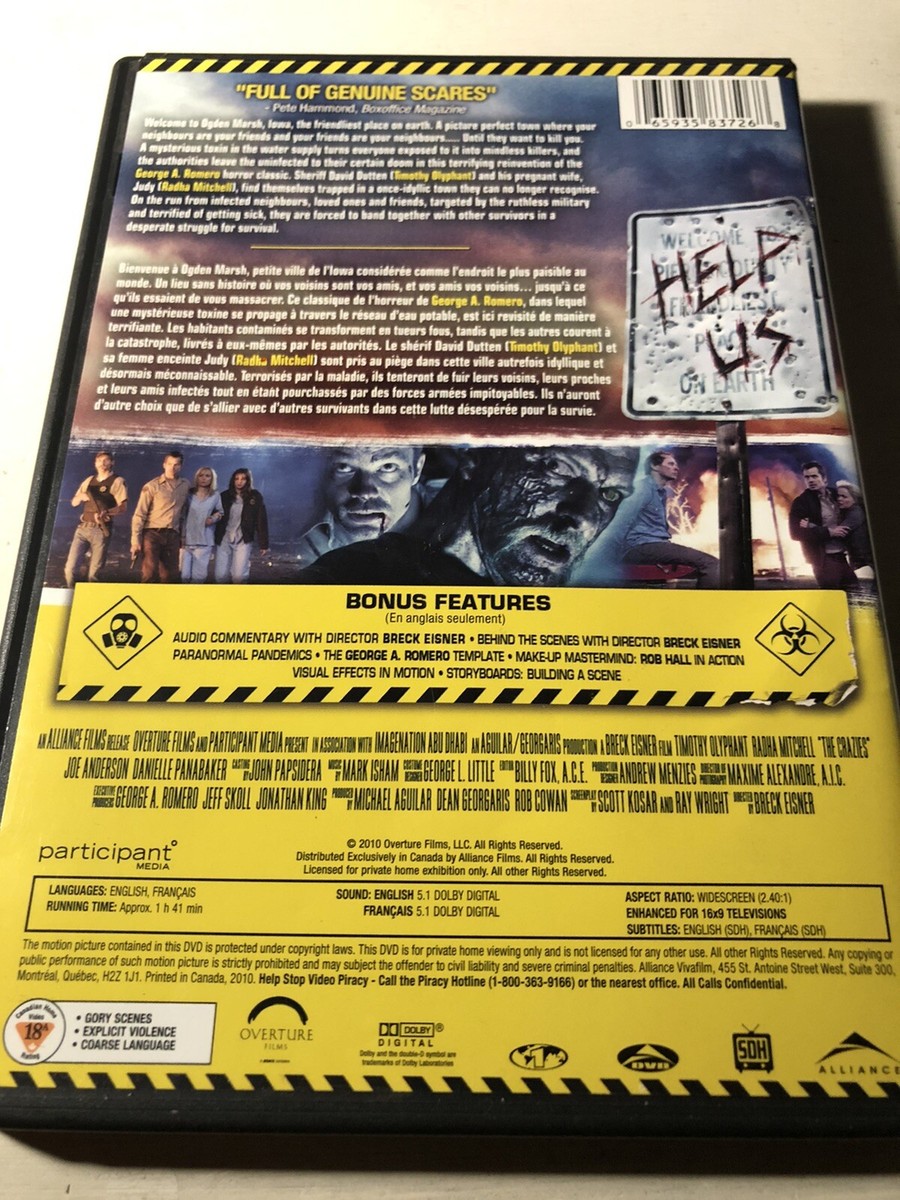 The Crazies (2010) DVD Horror Adventure Timothy Olyphant Radha