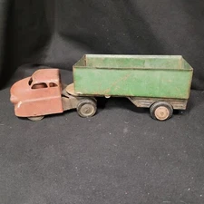 1930’s Art Deco Wyandotte Side Dump Truck, Semi Cab & Trailer.