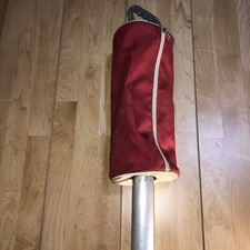 Shag Ball Aluminum Canvas Golf Ball Pickup Red Zipper Works -Vintage
