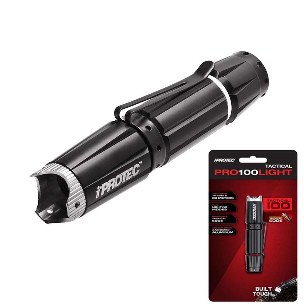 100 Genuine IPROTEC Pro 100 Light Pocket Torch 100 Lumens LED Flashlight